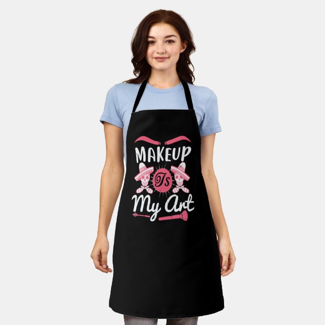 Tablier Maquillage - Le maquillage est mon art (Porté)