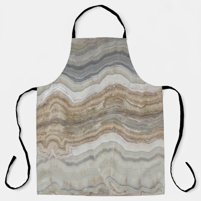 Tablier marbre gris brun scandinave minimaliste (Recto)