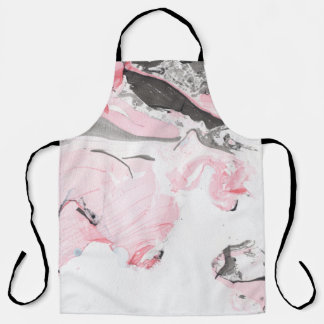 Tablier Marbre noir rose : main tirée