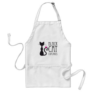 Tablier Marchandises de logo de boulangerie de chat noir