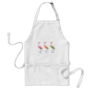 Tablier Marche des Flamants roses tropicaux