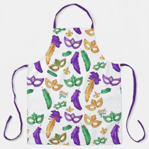 Tablier Mardi Gras coloré à motifs