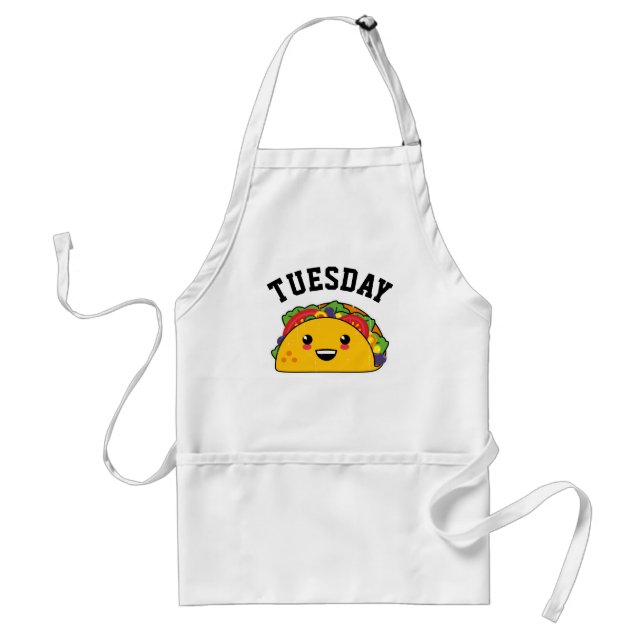 Tablier Mardi Taco ! Yummy Kawaii Taco Faux (Devant)