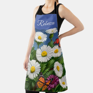 Tablier Marguerite Et Papillons Artsy