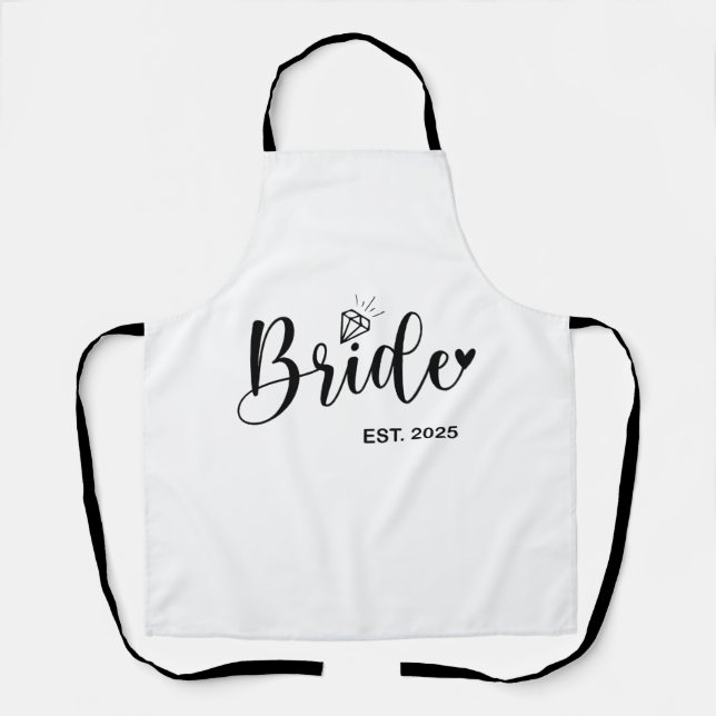 Tablier Mariée 2025 Annonce de mariage de printemps  (Recto)