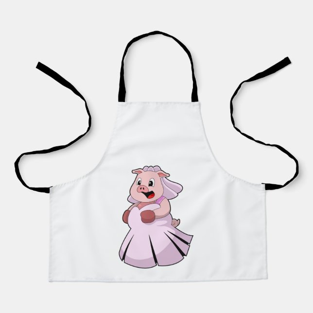 Tablier Mariée cochon en robe de mariée.PNG (Recto)