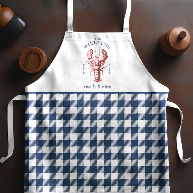 Tablier Marine côtière de homard En vichy Apron (Créateur téléchargé)