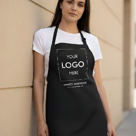 Tablier Marque de logo d'entreprise Noir