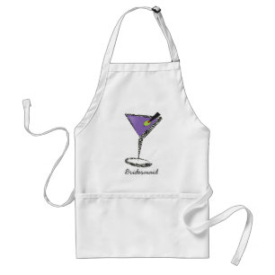 Tablier martini chic violet