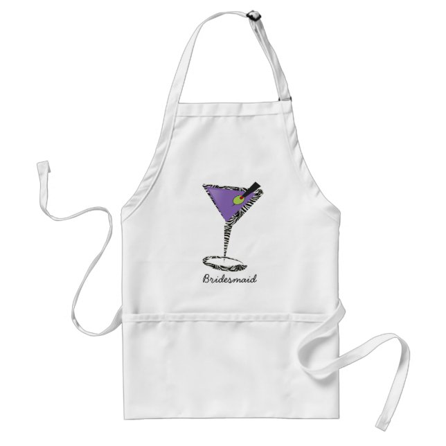 Tablier martini chic violet (Devant)