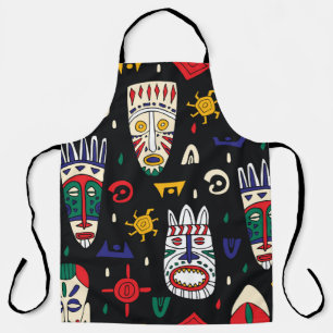 Tablier Masques tribaux africains motifs sans couture