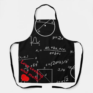 Tablier Math blackboard Love cuisine et maths