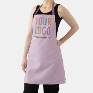 Tablier Mauve Purple Espace Personnalisé Texte Et Logo Per