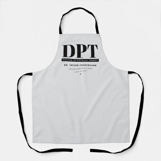 Tablier Médecin DPT moderne personnalisé de thérapie physi (Recto)