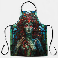 Medusa - Fenêtre en verre tendu Style Tiffany