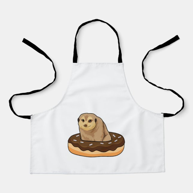 Tablier Meerkat avec Donut (Recto)