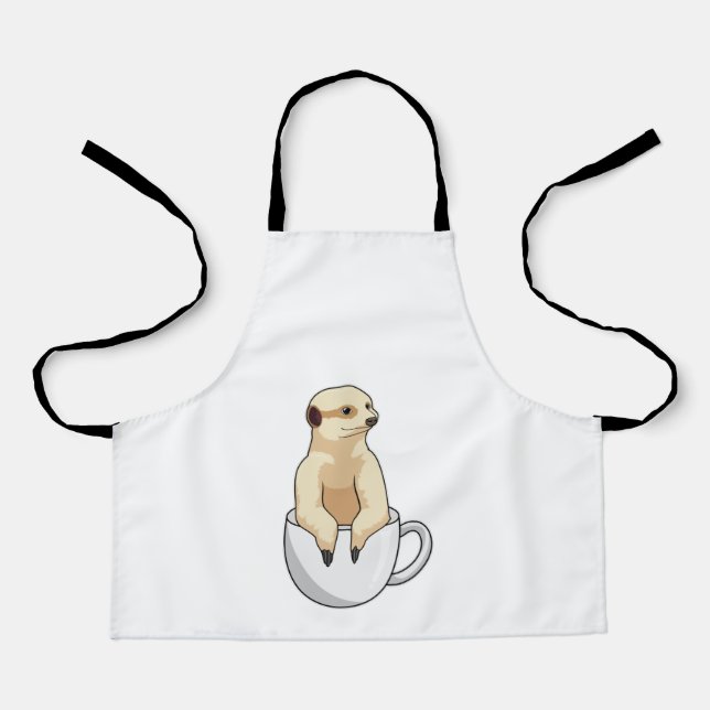 Tablier Meerkat avec la coupe du café (Recto)