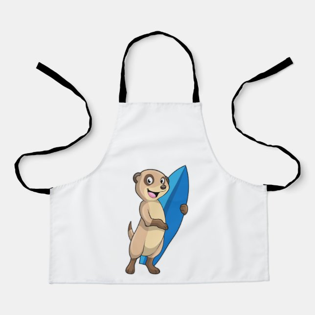 Tablier Meerkat comme surfeur avec Surfer (Recto)