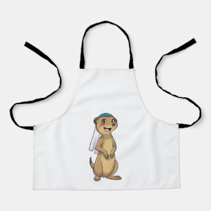 Tablier Meerkat épouse avec Voile