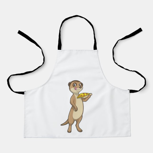Tablier Meerkat with pizza (Recto)