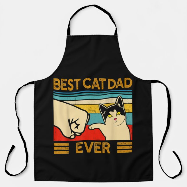 Tablier Meilleur Chat Papa Jamais Drôle Chat Papa (Recto)