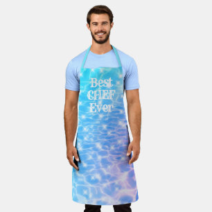Tablier Meilleur Chef Ever eau ondule texture de l'eau mod