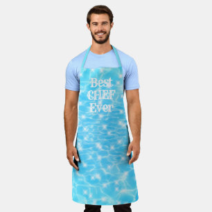 Tablier Meilleur Chef Ever eau ondule texture de l'eau mod