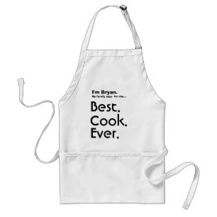 Tablier Meilleur cuisinier nommé fait sur commande jamais