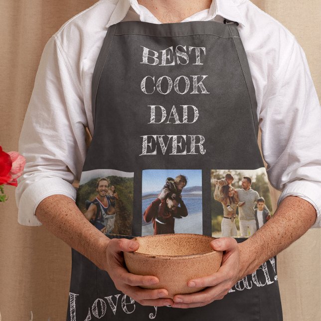 Tablier Meilleur cuisinier père jamais Fête des pères phot (Créateur téléchargé)