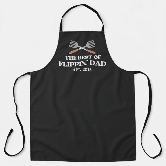 Tablier Meilleur Flippin Papa Spatula Funny Retro (Recto)
