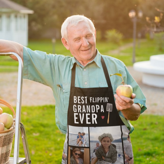 Tablier Meilleur Grand-père de Flippin | Collage de photos (Créateur téléchargé)