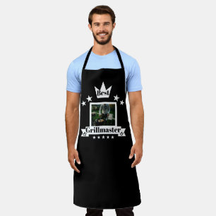 Tablier meilleur grillmaster noir tout-sur-impression sur
