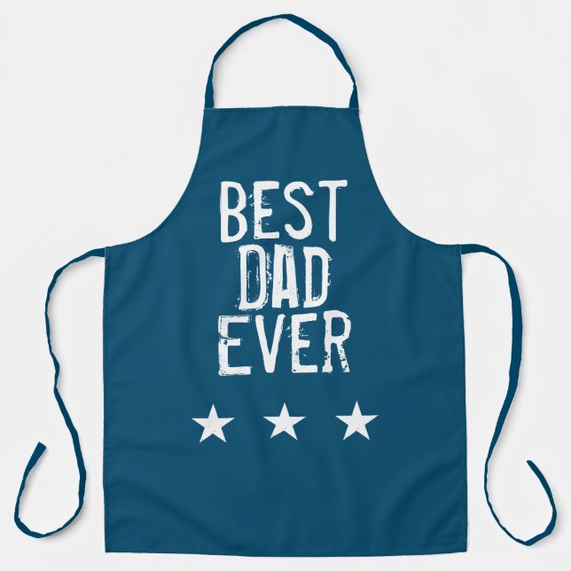 Tablier Meilleur papa bleu jamais (Recto)