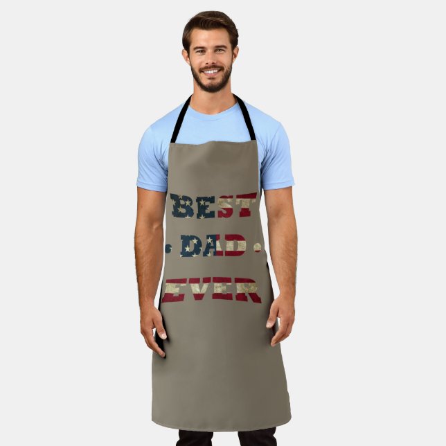 Tablier Meilleur papa cadeau de Fête des pères (Porté)