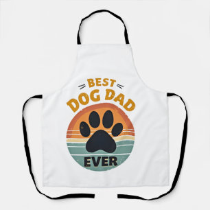 Tablier Meilleur papa de chien vintage rétro patte coucher