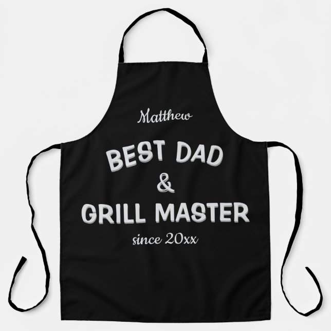 Tablier Meilleur papa & Grill Master (Recto)