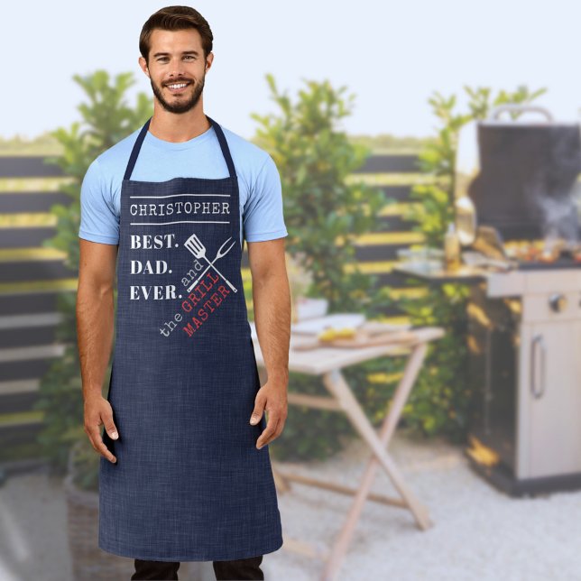 Tablier Meilleur papa Jamais BBQ Chef Grill Master (Créateur téléchargé)