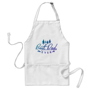 Tablier Meilleur papa jamais Blue Typographie Arbres Fête 