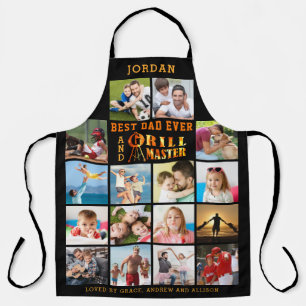Tablier MEILLEUR PAPA JAMAIS GRILL MASTER 16 Noms de colle