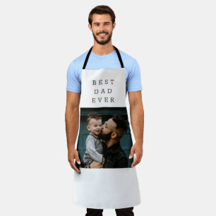 Tablier Meilleur papa Jamais photo complète personnalisée