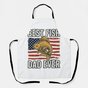 Tablier Meilleur Papa Poisson Jamais Design de Chemise Vin