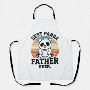 Tablier Meilleur père panda jamais conception de t-shirt v