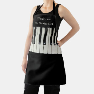Tablier Meilleur pianiste de texte personnalisé Ajouter u