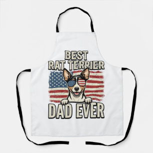 Tablier Meilleur T-shirt pour chien patriote Papa Rat Terr