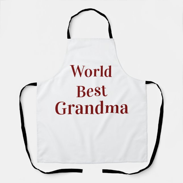 Tablier Meilleure grand-mère du monde grands-parents grand (Recto)