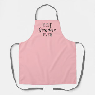 Tablier Meilleure grand-mère jamais rose Gris Script Grand