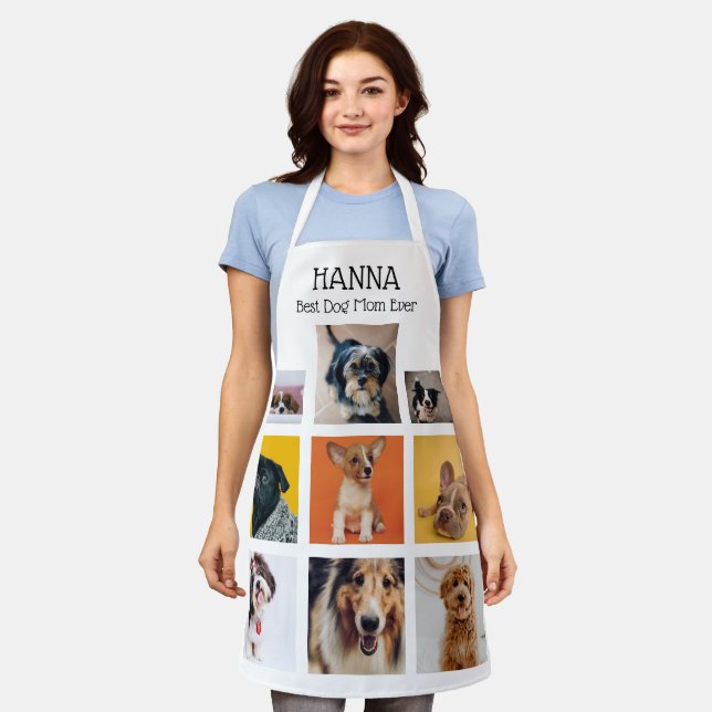 Tablier Meilleure maman chien personnalisée jamais Amoureu (Porté)