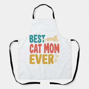 Tablier Meilleure Maman de Chat Vintage Design de Amateur