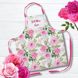 Tablier Meilleure maman jamais belle rose Aquarelle Roses