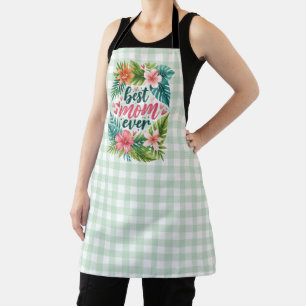 Tablier Meilleure Maman Jamais Fleur Tropicale Fête des Mè